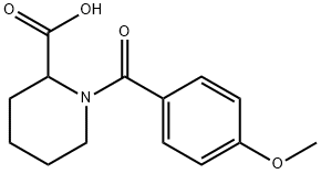 1-(4-Methoxybenzoyl)-2-piperidinecarboxylic acid Struktur