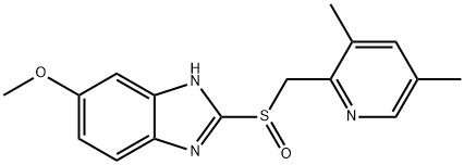 5-METHOXY-2-[(3,5-DIMETHYL-2-PYRIDINYL)-METHYLSULFINYL]-BENZIMIDAZOLE Struktur