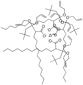 DIALLYLOXYNEOHEXYL ZIRCONIUM TRIDECANOATE Struktur