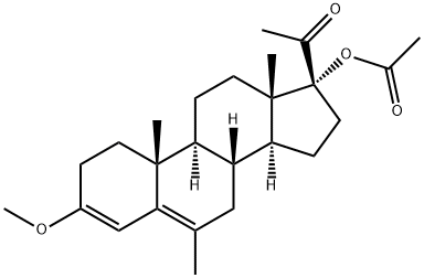 17-hydroxy-3-methoxy-6-methylpregna-3,5-dien-20-one acetate Struktur