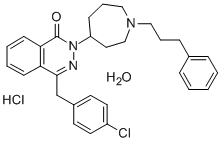 1(2H)-Phthalazinone, 4-((4-chlorophenyl)methyl)-2-(hexahydro-1-(3-phen ylpropyl)-1H-azepin-4-yl)-, hydrochloride, hydrate (1:1:1) Struktur