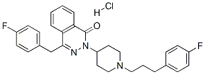 4-[(4-fluorophenyl)methyl]-2-[1-[3-(4-fluorophenyl)propyl]-4-piperidyl ]phthalazin-1-one hydrochloride Struktur