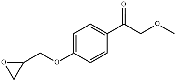 2-methoxy-1-[4-(oxiranylmethoxy)phenyl]ethanone Struktur