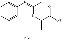 2-(2-Methyl-benzoimidazol-1-yl)-propionic acidhydrochloride Struktur