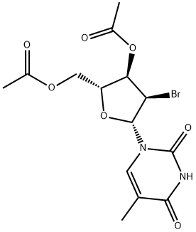 2'-Bromo-2'-deoxy-3',5'-di-O-acetyl-5-methyluridine Struktur