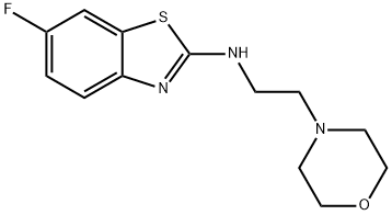 6-Fluoro-N-(2-morpholin-4-ylethyl)-1,3-benzothiazol-2-amine Struktur