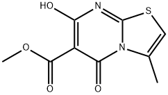 Methyl 7-hydroxy-3-methyl-5-oxo-5H-[1,3]thiazolo[3,2-a]pyrimidine-6-carboxylate Struktur