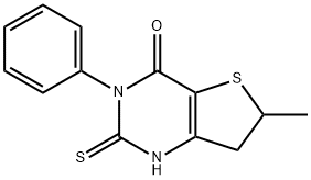 2-Mercapto-6-methyl-3-phenyl-6,7-dihydrothieno[3,2-d]pyrimidin-4(3H)-one Struktur