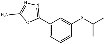 5-[3-(isopropylthio)phenyl]-1,3,4-oxadiazol-2-amine Struktur