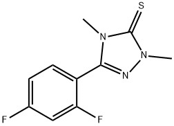 3H-1,2,4-Triazole-3-thione, 2,4-dihydro-5-(2,4-difluorophenyl)-2,4-dim ethyl- Struktur