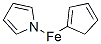 Cyclopentadienyl(pyrrolyl)iron Struktur