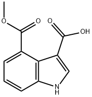 1H-INDOLE-3,4-DICARBOXYLIC ACID,4-METHYL ESTER Struktur