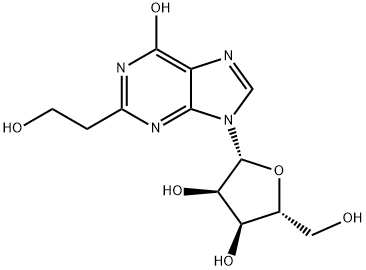 2-[2-Hydroxyethyl]-9-[beta-d-ribofuranosyl]hypoxanthine Struktur