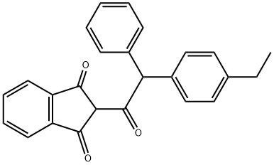 2-[(4-Ethylphenyl)-phenylacetyl]-indan-1,3-dione Struktur