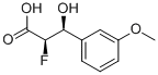 Benzenepropanoic acid, alpha-fluoro-beta-hydroxy-3-methoxy-, (R*,S*)- (9CI) Struktur