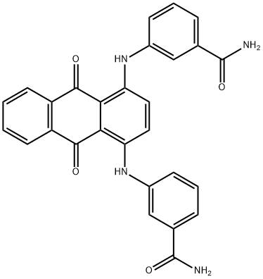 1,4-Bis(4-carbamoylanilino)-9,10-anthraquinone Struktur