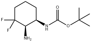 tert-butyl ((1R,2R)-2-aMino-3,3-difluorocyclohexyl)carbaMate Struktur