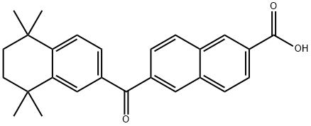 6-[(1,2,3,4-Tetrahydro-1,1,4,4-tetramethylnaphthalene)-6-ylcarbonyl]-2-naphthalenecarboxylic acid Struktur