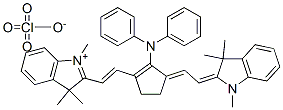 2-((E)-2-(2-(DIPHENYLAMINO)-3-[(E)-2-(1,3,3-TRIMETHYL-1,3-DIHYDRO-2H-INDOL-2-YLIDENE)ETHYLIDENE]-1-CYCLOPENTEN-1-YL)ETHENYL)-1,3,3-TRIMETHYL-3H-INDOLIUM PERCHLORATE Struktur