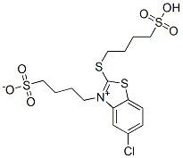 4-[[2-(4-Sulfobutylthio)-5-chlorobenzothiazol-3-ium]-3-yl]butane-1-sulfonate Struktur