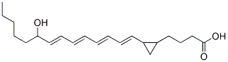 5,6-methano-15-hydroxy-7,9,11,13-eicosatetraenoic acid Struktur