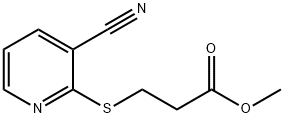 2-(2-Carbomethoxyethylthio)-3-cyanopyridine Struktur