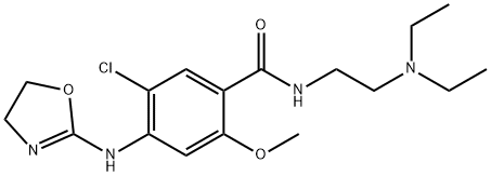 5-Chloro-N-(2-(diethylamino)ethyl)-4-((4,5-dihydro-2-oxazolyl)amino)-2 -methoxybenzamide Struktur