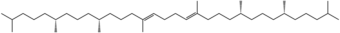 (6R,10R,14E,18E,23R,27R)-2,6,10,14,19,23,27,31-Octamethyl-14,18-dotriacontadiene Struktur