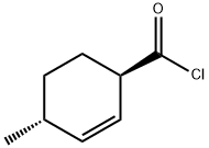 2-Cyclohexene-1-carbonyl chloride, 4-methyl-, trans- (9CI) Struktur