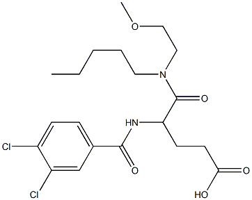 4-[(3,4-dichlorobenzoyl)amino]-4-(2-methoxyethyl-pentyl-carbamoyl)buta noic acid Struktur