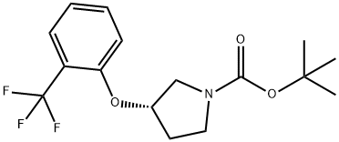 (S)-tert-Butyl 3-(2-(trifluoromethyl)phenoxy)pyrrolidine-1-carboxylate Struktur