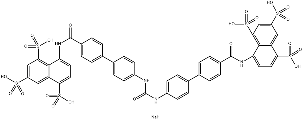 8,8'-(Carbonylbis(imino(1,1'-biphenyl)-4',4-diylcarbonylimino))bis-1,3,5-naphthalenetrisulfonic acid, hexasodium salt Struktur