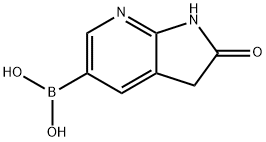 Boronicacid,B-(2,3-dihydro-2-oxo-1H-pyrrolo[2,3-b]pyridin-5-yl)- Struktur