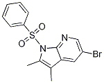 1H-Pyrrolo[2,3-b]pyridine, 5-broMo-2,3-diMethyl-1-(phenylsulfonyl)- Struktur