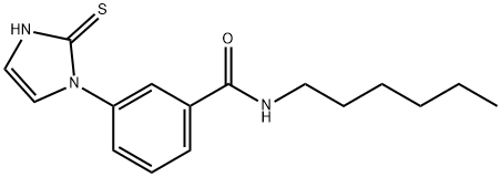 N-Hexyl-4-(2-thioxo-4-imidazolin-1-yl)benzamide Struktur