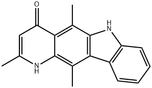 1,4-dihydro-4-oxo-2,5,11-trimethyl-6H-pyrido(3,2-b)carbazole Struktur