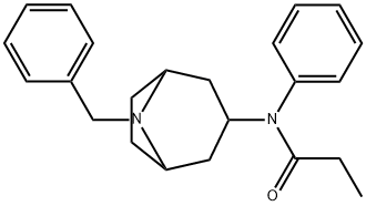 8-benzyl-8-azabicyclo(3.2.1)octane-3-propionanilide Struktur