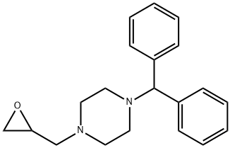 4-(Diphenylmethyl)-1-(2,3-epoxypropyl)piperazine Struktur