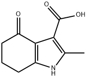 2-methyl-4-oxo-4,5,6,7-tetrahydro-1H-indole-3-carboxylic acid(SALTDATA: FREE) Struktur