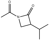 2-Azetidinone, 1-acetyl-3-(1-methylethyl)- (9CI) Struktur