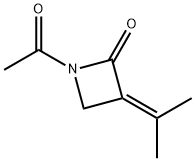 2-Azetidinone, 1-acetyl-3-(1-methylethylidene)- (9CI) Struktur