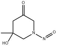 5-Hydroxy-5-methyl-1-nitroso-3-piperidinone Struktur