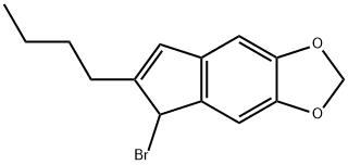 5H-INDENO[5,6-D]-1,3-DIOXOLE, 5-BROMO-6-BUTYL- Struktur