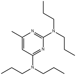 2,4-BIS-(N,N-DI-N-PROPYLAMINO)-6-METHYLPYRIMIDINE, 111697-12-2, 結(jié)構(gòu)式