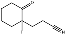 Cyclohexanepropanenitrile,  1-fluoro-2-oxo- Struktur