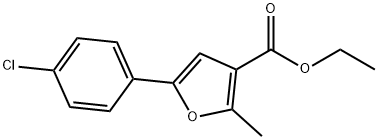 ETHYL 5-(4-CHLOROPHENYL)-2-METHYL-3-FUROATE Struktur