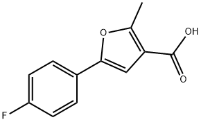 5-(4-FLUOROPHENYL)-2-METHYL-3-FUROIC ACID Struktur