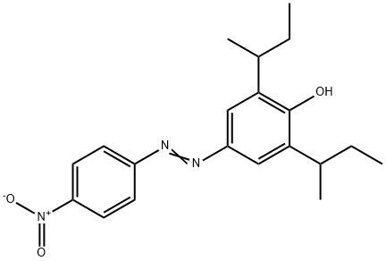 Phenol, 2,6-bis(1-methylpropyl)-4-(4-nitrophenyl)azo- Struktur