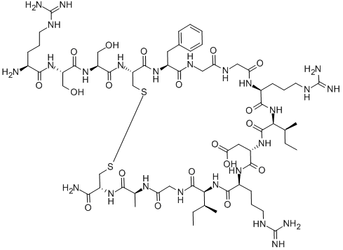 ARG-SER-SER-CYS-PHE-GLY-GLY-ARG-ILE-ASP-ARG-ILE-GLY-ALA-CYS-NH2 Struktur