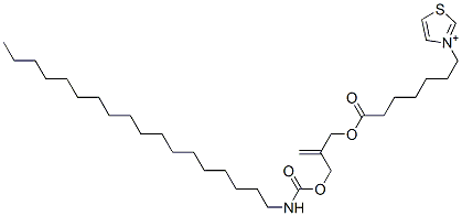 3-(6-((2-methylene-3-(((octadecylamino)carbonyl)oxy)propoxy)carbonyl)hexyl)thiazolium Struktur